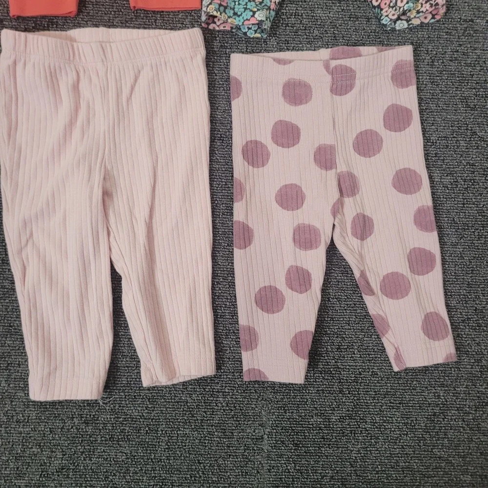 Mixed Brands Lot of 7 Size 6 Months Bottoms Leggings Overalls Baby Girl Tutu